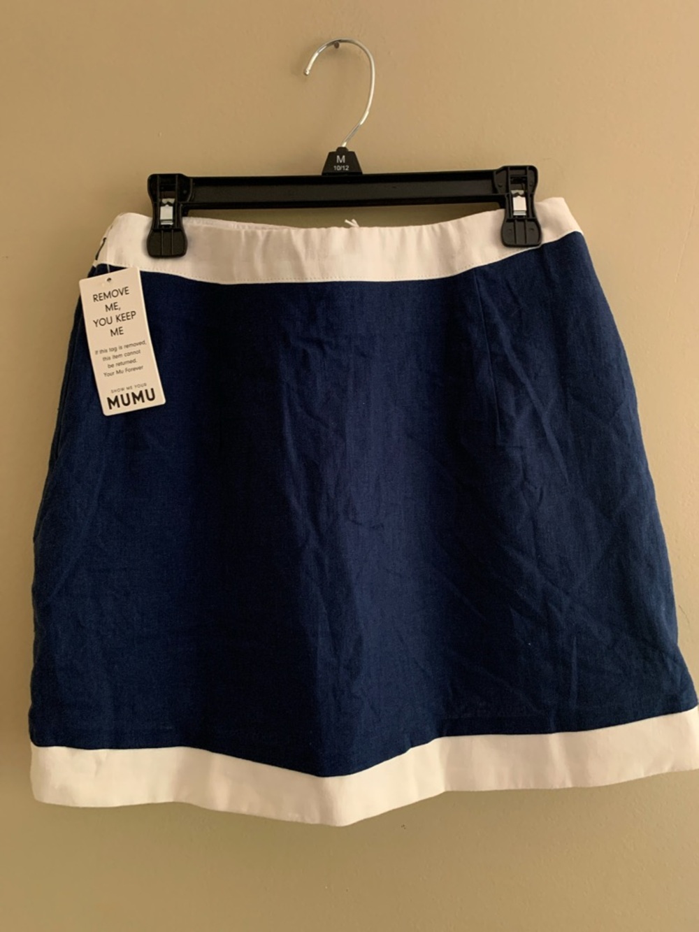 SHOW ME YOUR MUMU All Night Skort in Navy and White Trim - Size: XS - Picture 5 of 7